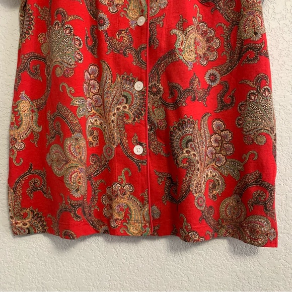 LRL Ralph Lauren Pajama PJ Set  Womens M Shirt Pants Christmas Print Monogram - Picture 7 of 16